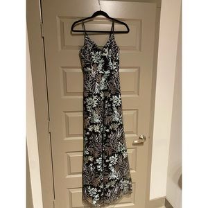 Winter floral formal dress